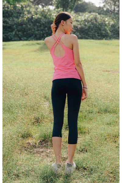 Double Cross Tank Top with Bra
