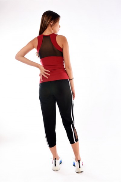 Meshy Racerback Tank Top With Bra (New)